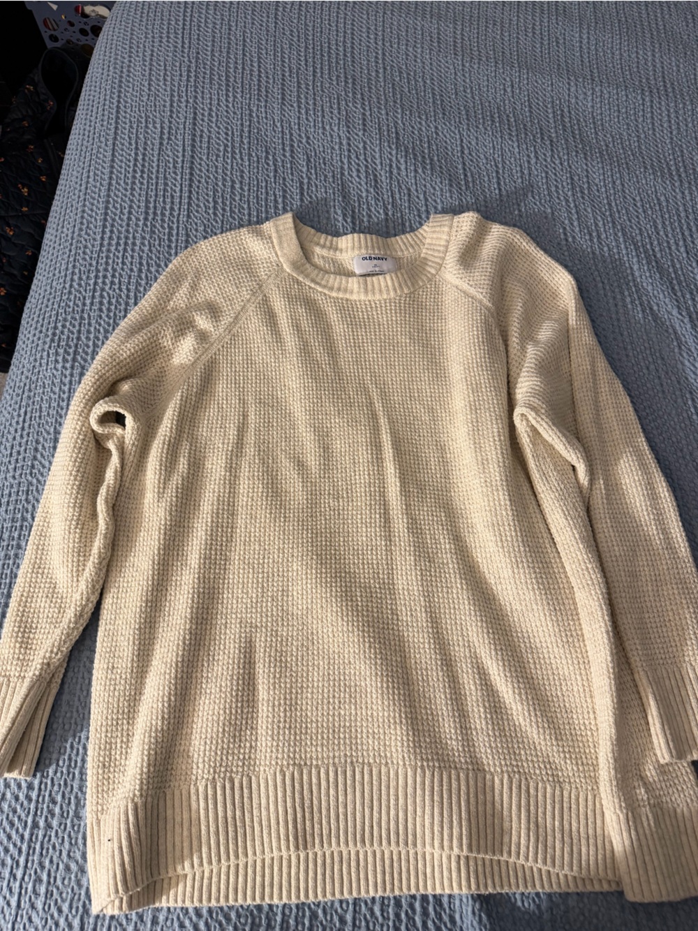 XL - Old Navy SoSoft waffle knit sweater light beige